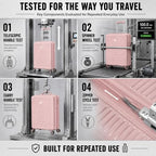 Luggage Sets 3 Piece (Pink / 3 Piece Sets (21/Db/Tb))