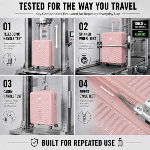 Luggage Sets 3 Piece (Pink / 3 Piece Sets (21/Db/Tb))