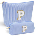 Preppy Makeup Bag Travel Makeup Bag (Blue / P)