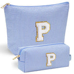 Preppy Makeup Bag Travel Makeup Bag (Blue / P)