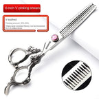 6/7/7.5/8/9-inch professional hair clipper set, stainless steel sharp hair clippers, hairdresser specific scissors (6 in-4pc)