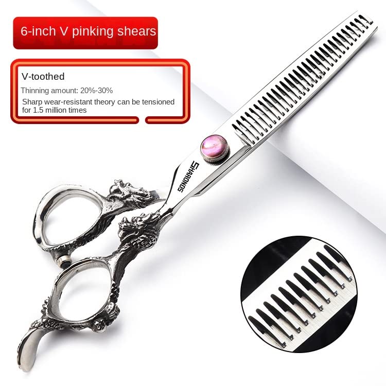 6/7/7.5/8/9-inch professional hair clipper set, stainless steel sharp hair clippers, hairdresser specific scissors (6 in-4pc) (6 In-4pc)