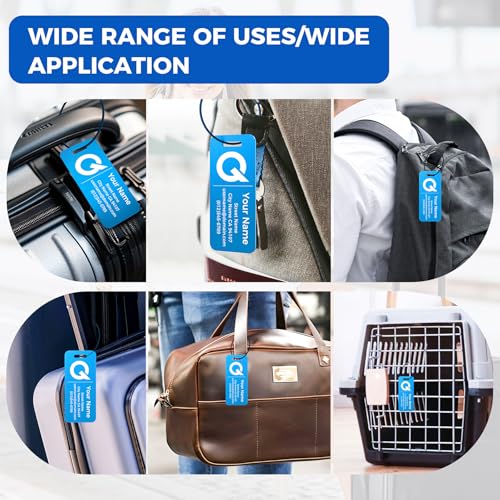 4PCS Personalized Luggage Tag (Blue / Small)