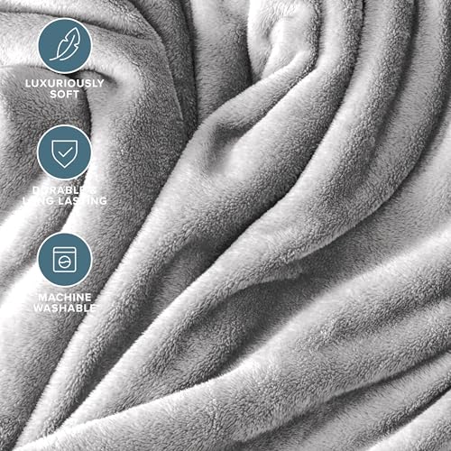 Fleece Blanket Luxury Microplush (King / 03 - Light Grey)