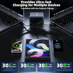 440W Fast Charging 8 Port USB C Charger Block (440W)