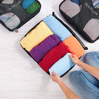 Travel Packing Cubes 5 pcs Luggage Organizer Set for Bag & Suitcase (Anthracite)