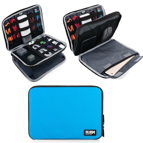 Double Layer Electronics Organizer (Large,2-layer / Blue)
