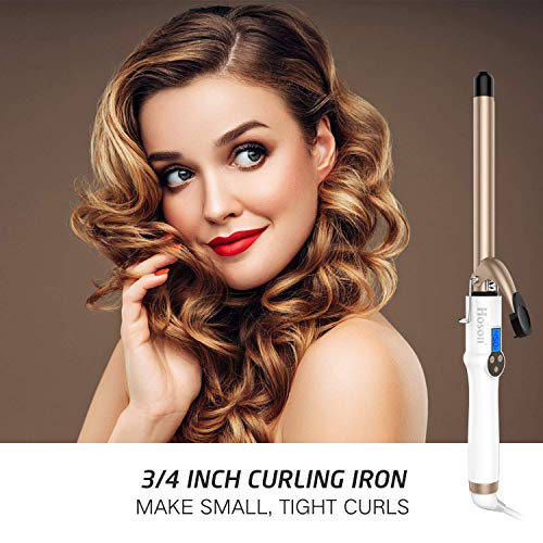 3 4 Inch Curling Iron for Short Hair Extra Long Barrel (3/4 Inch)
