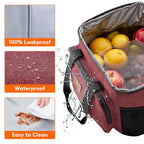 Insulated Lunch Box for Men (Burgundy / Large(15L))