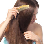 1Pc Natural Ox Horn Comb Of Hair No Static Health Care Hair Brush Hairdressing Comb For Hair, Styling Tools