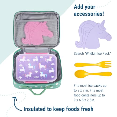 Insulated Lunch Box for Kids (9.75 x 7 x 3.25 inches / Daisy)