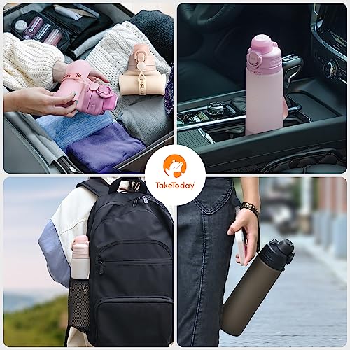 Collapsible Water Bottles with Straw for Travel (Desert Sand)