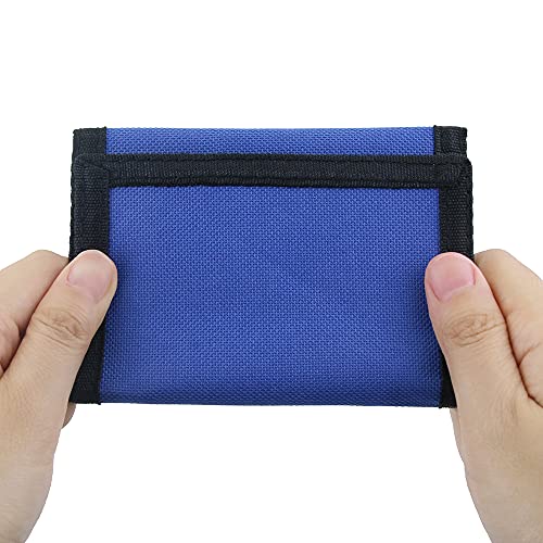 RFID Blocking Canvas Wallet for Men and Women (Blue Set)