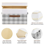 Collapsible Storage Bins with Lids (5 pack / Gray & White)