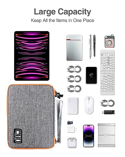 Travel Cable Organizer Bag (Large / Gray)