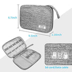Portable Electronic Organizer Case (A-2PCS Black+Grey / Single Layer)