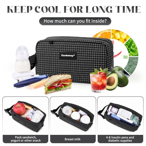 Small Lunch Bag (Black Plaid-1)