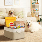 15.7" x 12" Wide & Low Fabric Storage Bin (Beige / Wide & Low - 15.75" x 12" x 8.25")