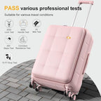 24 Inch Expandable Checked Luggage Hard Shell Suitcase (24 inch / Pink)