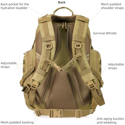 52L Tactical Backpack (Tan)