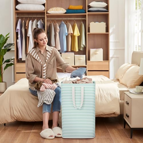 80L Large Laundry Baskets (Sage Green / 80L)