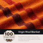 100% Wool Blanket (Warm Sunset Frame / Large)