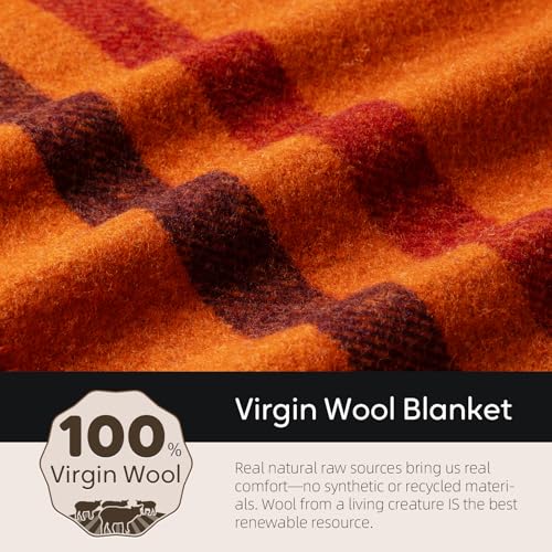 100% Wool Blanket (Warm Sunset Frame / Large)