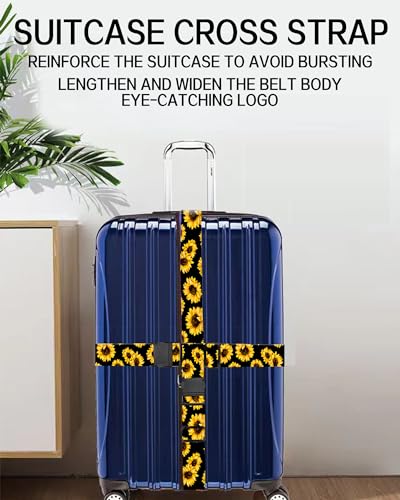 Luggage Straps for Suitcases (Cute Sunflowers)