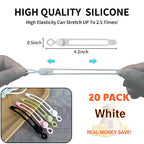 20Park]UMUST Silicone Cable Ties (4.2Inch / 20pcs-white)