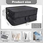 Packing Cubes for Travel Packing Organizers Compression Travel Cubes (Black / Large)
