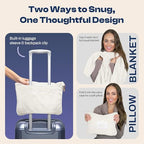 Travel Blanket and Pillow (Off-white)