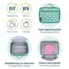 Insulated Lunch Box for Kids (9.75 x 7 x 3.25 inches / Daisy)