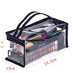 Small Rectangular Clear PVC Makeup Bag Make Up Artist Tool Organizer Pouch Bag Transparent Vinyl Cosmetic Bag Actor Bag with Handle