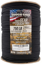 750 Paracord 100% Nylon (Black / 1000 Ft.)