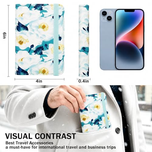RFID Blocking Passport Holder for Travel (Camellia)