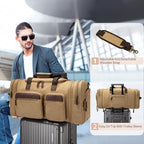 Mens Duffle Bag for Travel (Khaki)