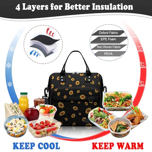 Sunflower Lunch Box for Women (Large / A23: Sunflower)