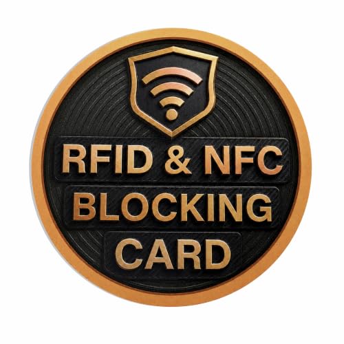 Round Shape RFID Blocking Card for Credit Debit ID Card (Black - Round)