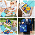 Kids Lunch Box with Thermo Insulated Lunch Bag for School (Blue)
