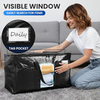 8 Pack Black Extra Large Moving Bags (Black / 8 Large)