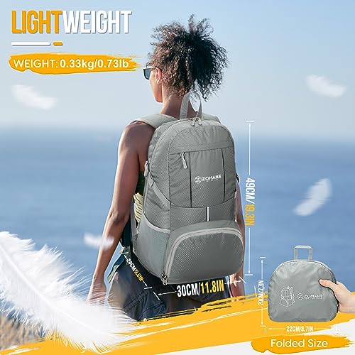 Lightweight Packable Backpack 35L (35L / C-silver Grey)