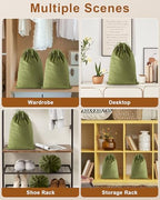2 Pcs Shoe Bags for Travel (Sage Green / 17.3"x12.6")