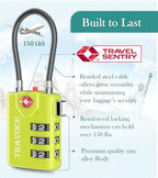 TSA Approved Luggage Locks (1.4*0.72*3.54 in / Lime 2 Pack)