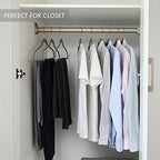 Gray Velvet Hangers 30 Pack Non Slip Heavy Duty Rose Gold Hooks (Gray/Rose Gold / 30-Pack)