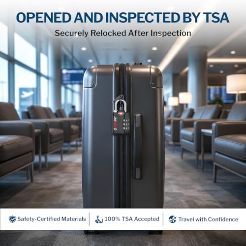 TSA Approved Luggage Locks (Black 2PK)