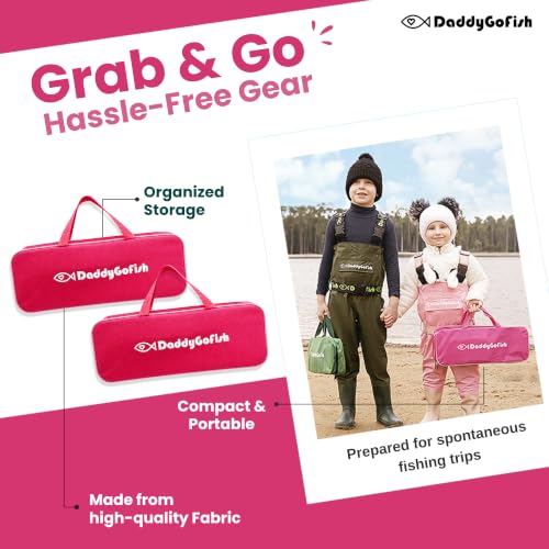 Kids Fishing Pole for Boys (2 Pack- Pink + Pink (Essential Set) / 5ft)