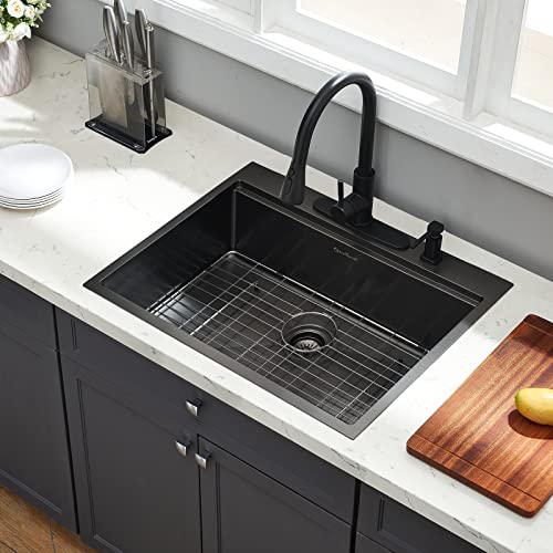 25 Kitchen Sink Drop (25" x 22" x 9" / Gunmetal Black)