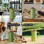 Ceramic French Press 22oz (Green)
