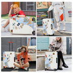 Travel Sticker Luggage Cover (#139 / M(fits 24-26Inch suitcase))