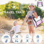 Kids Travel Tray for Toddler Car Seat (Pink Unicorn)